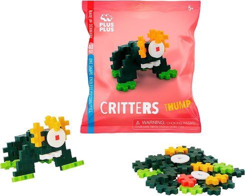PLUS PLUS Critter Fun Pack, 160 Pieces Construction Building STEM Toy, Interlocking Mini Puzzle Blocks for Kids