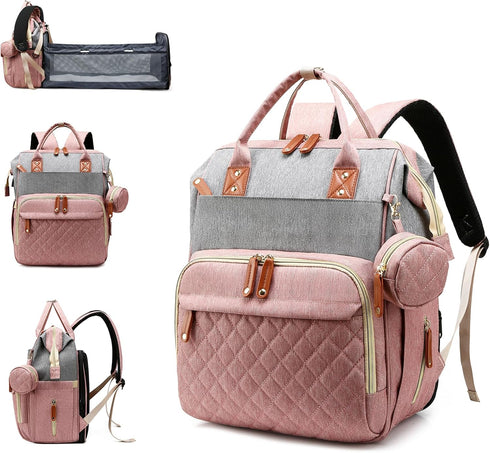 Diaper Bag Backpack with Changing Station, Waterproof Large Capacity, Baby Bag for