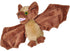 Wild Republic Huggers, Brown Bat Plush Toy, 8 Inches, Slap Bracelet, Stuffed Animal, Kids Toys