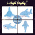 16'' Hopearl LED Plush Shark Lighting Up Stuffed Animal Floppy Night Lights Glow in The Dark Birthday Festival for Kids