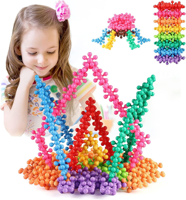 400 Pieces Building Blocks - Kids STEM Educational Toys, Interlocking Solid Plastic for Preschoolers Aged 3+