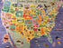 1000-piece USA Map Jigsaw Puzzle & Poster - Illustrated American Landmarks, Fun At Home Activities