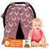Dear Baby Gear Baby Car Seat Canopy - Infant Car Seat Cover with Snap Opening for Boys & Girls - 40x30"