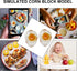 Honbay 4PCS Lifelike Artificial Fried Eggs PVC Resin Fake Food Realistic Simulation Cooked Egg Imitation Food Model