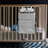 TOYANDONA Crib Hanging Bag Diaper Storage Organizer Gray Multifunctional Cradle Storage Caddy for Newborn Nursery