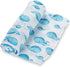 100% 3 Pack LollyBanks Swaddle Blanket | Muslin Cotton | Newborn and Baby Nursery Essentials for Boys, Registry | Ocean