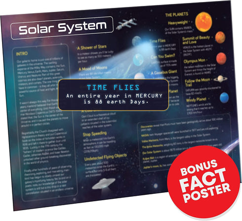 Solar System Space Puzzle for Adults, 1000 Piece Jigsaw Puzzle with Bonus Space Fact Poster (27.5 x 19.7 in)