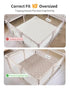 50" 47"x47" Tummy Fortella Extra Thick Baby Play Mat for Playpen, Snug Fit Playpen Mat, Machine Washable Foam Play Mat