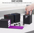 Set) ZLCA Card Deck Box for Trading Cards,PU Leather Magnetic Card Storage Box Fits for TCG CCG Magic Game Cards(Black