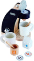 Set Set 3 Hape Wooden Black Coffee Maker Kitchen with Accessories| Pretend Play Toy for Kids Ages Years and Up