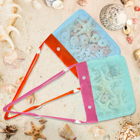 Fasouna 6 Pack Shelling Tools for Beach Include Seashell Bag, Shark Tooth Sifter Shovel Sand Scoop,Collapsible Beach