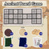 Ancient Board Game: Royal Game of UR & Senet - 1 Board, 8 Wooden Dice, 14 Wooden Pieces, Metal Box