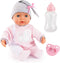 Bayer Design My Piccolina Interactive Baby Doll, Pink, 15", 38cm