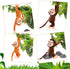 Libima 12 Pack 17.8 Inch Large Hanging Monkey Stuffed Animals Plush Toy with Hook and Loop Fastener