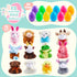 12 JOYIN Pcs Prefilled Easter Eggs with Plush Toys, Plastic Eggs Filled with Mini Stuffed Plush Toys, Basket Stuffers