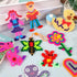 20 Pieces Clear Animal Shape Plastic Pegboards with 20 Colorful Cards for Kids DIY Craft Beads