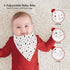 6Pack Susurration Muslin Baby Drool Bibs Soft Triangular Adjustable Baby Bandana Bibs for Unisex Baby Girls & Boys