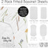 Set 2p Sweet Jojo Designs Boho Floral Garden Flower Girl Baby Bassinet Sheets Fitted Sheet Infant Newborn Nursery Oval