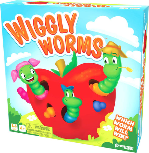 Pressman Wiggly Worms Game - Color Matching Memory Game for Kids Ages 4 and Up