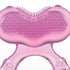 Nuby Silicone Teethe-eez Teether with Bristles, Hygienic Case, Pink