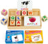 BenBen Educational Toys - Montessori 110 Flash Cards CVC Word Builder for Kids 3-6, Alphabet Learning and Spelling Games