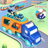 9 Pack Cars Toys for Toddlers 2-5 Years, Big Transport Truck with 8 Small Pull Back Trucks, Carrier Truck with Sound
