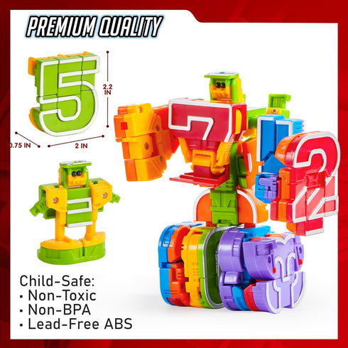 10 3 4 5 6 JOYIN Pcs Number Robots Educational Toys, Number Robots, Action Figure Learning Toys, Easter Basket
