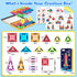 LeagoEra Set 48 3-12 Magnetic Tiles Magnetic Blocks Building Toy: Portable Mini Magnetic Tiles Travel Pieces Montessori