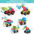 Cogwak 6 Pack Set Bulldozer 3-8 Friction Construction Vehicles Toys for Boys, Push and Go Engineering Cars