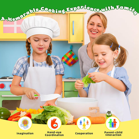 Set Kids15 Sets Kids Knife for Real Cooking Easter Basket Stuffers Gifts for Pieces Montessori Kitchen Toys