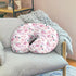 Kathyboom Pink Rose Nursing Pillow Cover, Comfortable Breastfeeding Pillows for Baby Boys Girls, Durable Baby Support