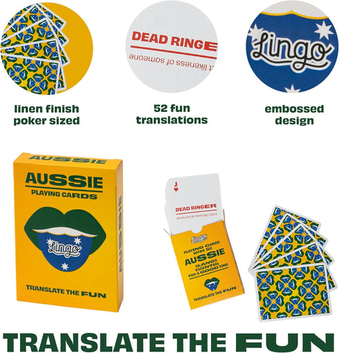 Aussie Lingo Playing Cards, Travel Flashcards to Learn Aussie Slang Vocabulary in a Fun Way