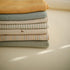mushie Muslin Baby Swaddle Blanket - 100% Organic Cotton (Sage Stripe)
