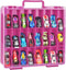 ALCYON Double Sided Organizer Case for Hot Wheels, Matchbox Cars, Mini Toys, Small Dolls - 48 Compartments, Purple (Box