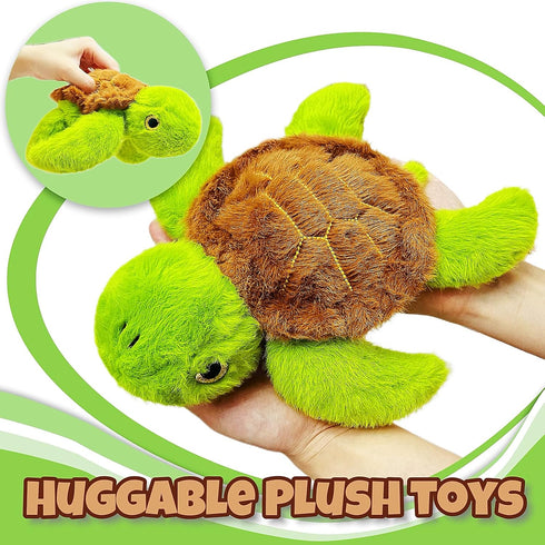 LoYuSenn 10-Inch Sea Turtle Stuffed Animal, Cute Turtle Plush Toys for Kids, Soft Stuffed Sea Animal Plushies for Girls