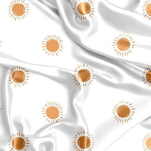 Sweet Jojo Designs Orange White Boho Sun Boy Girl Gender Neutral Baby Satin Fitted Crib Sheet Infant Newborn Nursery