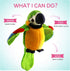 Houwsbaby 9'' Green Electronic Musical Talking Parrot Plush Toy, Interactive Recording Stuffed Animal for Kids
