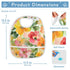 JUNZAN 5 Pack Baby Girl Newborns Baby Drooling Bibs with Snap Cotton Burp Cloths and Bibs Bibs for Teething Spring