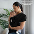 ELDOMA (7-35 lbs 3-15kg) Black Baby Wrap Carrier - Lightweight, Breathable Baby Sling, Hands Free Baby Carrier Sling