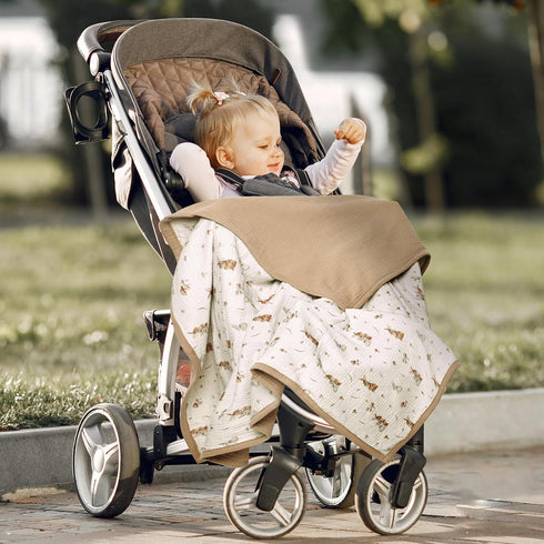 100% Tummy lulumoon Muslin Baby Blanket Neutral: Cotton Lightweight Crib Blanket - Modern Checkered Breathable for Time