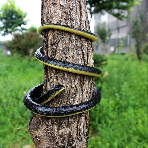 Realistic Fake Rubber Snake Toys, Black Cobra, 49 Inch Long Prank Stuff