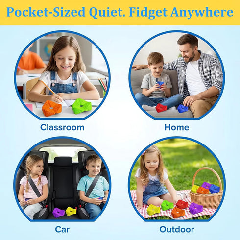 Sensory Fidget Toys for Kids Adults: Textures Sensory Flip Cube, Stress Fidgets Toys for Teen with Anxiety Autism ADHD