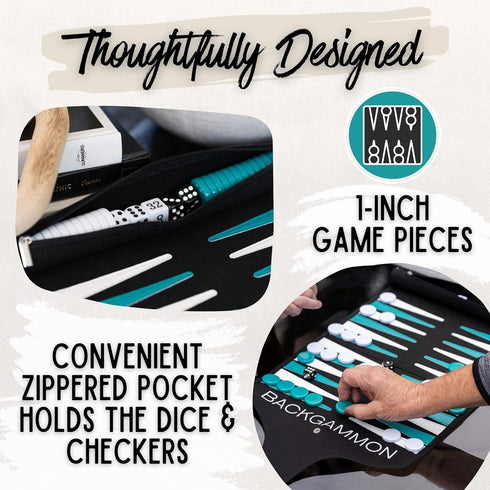 Backgammon Backgammon Set Backgammon Sets Backpacking Travel Game | Lightweight Roll-up | Travel for Adults | Portable