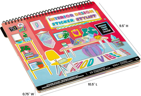 Fashion Angels Interior Design Sticker Stylist, 20 Style Boards with 14 Sticker Sheets for Kids Room Design