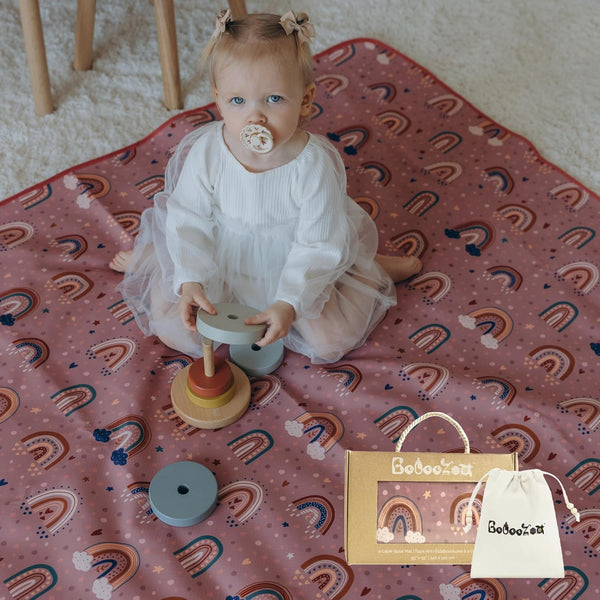 55"x55"Jumbo Thick 4-Layer Baby Splat Mat for Under High Chair, Large Heavy