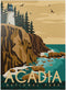 MyPuzzle Acadia National Park Maine USA Art Deco Style Vintage Poster Illustration - Premium 1000 Piece Puzzle