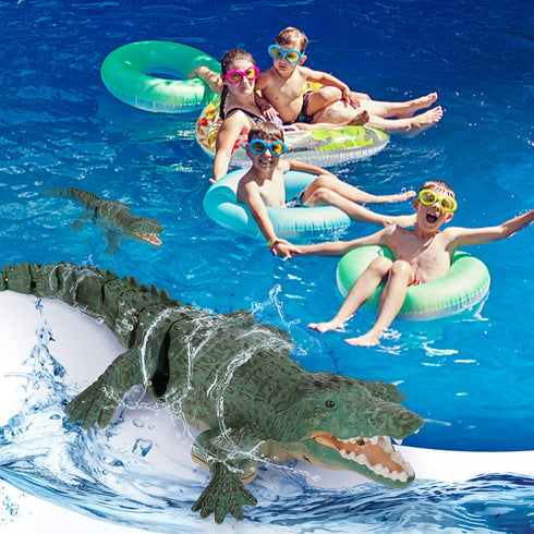 Swimming 6+ GearRoot Remote Control Crocodile High Simulation RC Crocodile Boat Toys for Pool Lakes Bathroom, Great