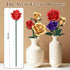 QIFUN Set, 501Pcs Rose Bouquet Flowers Building Red Purple Golden Roses Artificial Flowers Botanical Collection