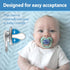 Symmetrical Bulb, 0-6m, 2 Pack Dr. Brown's Advantage Glow-in-The-Dark Baby Pacifier, Fully Soother with Soft Silicone