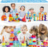 100 Set, 3 4 5 6 7 8+ Paaxido Magnetic Tiles - Pieces Magnetic Blocks for Kids, Magnet Tiles Building Blocks
